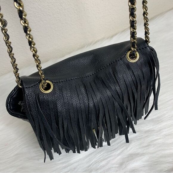 Steve Madden Black Fringe Crossbody/Shoulder Bag - Picture 10 of 14